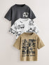 Black Digger Short Sleeve Graphic T-Shirts 3 Pack (3mths-7yrs) - Black Digger / 12-18 Months (80-86cm)