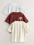 White Slogan Short Sleeve Graphic T-Shirts 3 Pack (3mths-7yrs) - White Slogan / 12-18 Months (80-86cm)