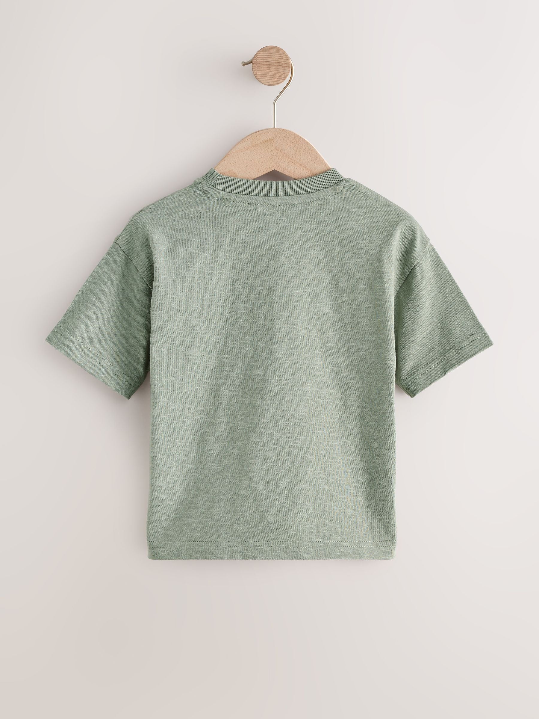 Green Safari Animals Short Sleeve Appliqué T-Shirts 3 Pack (3mths-7yrs) - Size 3-6 Months (62-68cm)