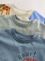 Green Safari Animals Short Sleeve Appliqué T-Shirts 3 Pack (3mths-7yrs) - Size 3-6 Months (62-68cm)
