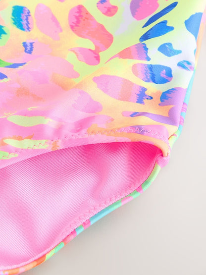 Bright Animal Print Double Strap Swimsuit (3-16yrs)