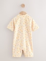 Yellow Gingham Ditsy Sunsafe Swimsuit (3mths-10yrs) - Size 3-6 Months (62-68cm)