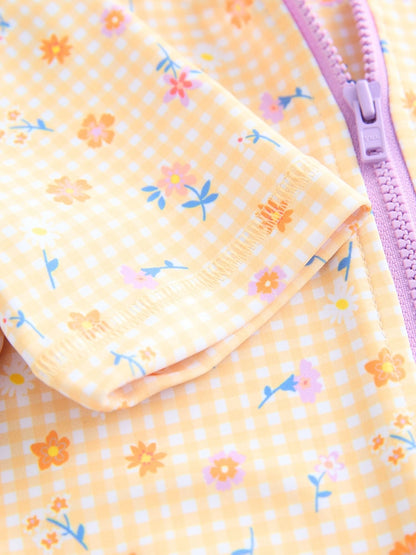 Yellow Gingham Ditsy Sunsafe Swimsuit (3mths-10yrs)