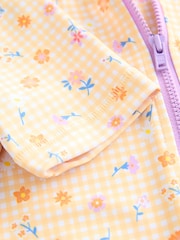 Yellow Gingham Ditsy Sunsafe Swimsuit (3mths-10yrs) - Size 3-6 Months (62-68cm)