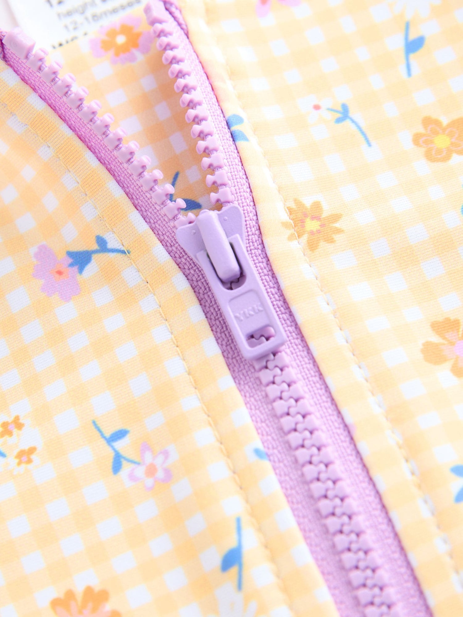 Yellow Gingham Ditsy Sunsafe Swimsuit (3mths-10yrs) - Size 3-6 Months (62-68cm)