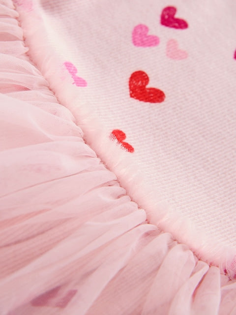 Pink Hearts Mesh Skirt Dress (3mths-7yrs)
