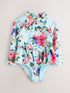 Baker by Ted Baker Mint Green Long Sleeve Peplum Frill Swimsuit