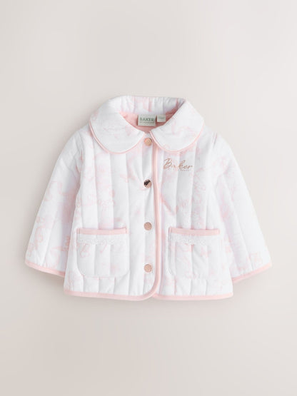 Baker by Ted Baker White Bunny Print Quilted Jacket