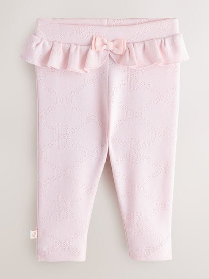 Baker by Ted Baker 2 Pack Pointelle Layette Leggings - Size Newborn