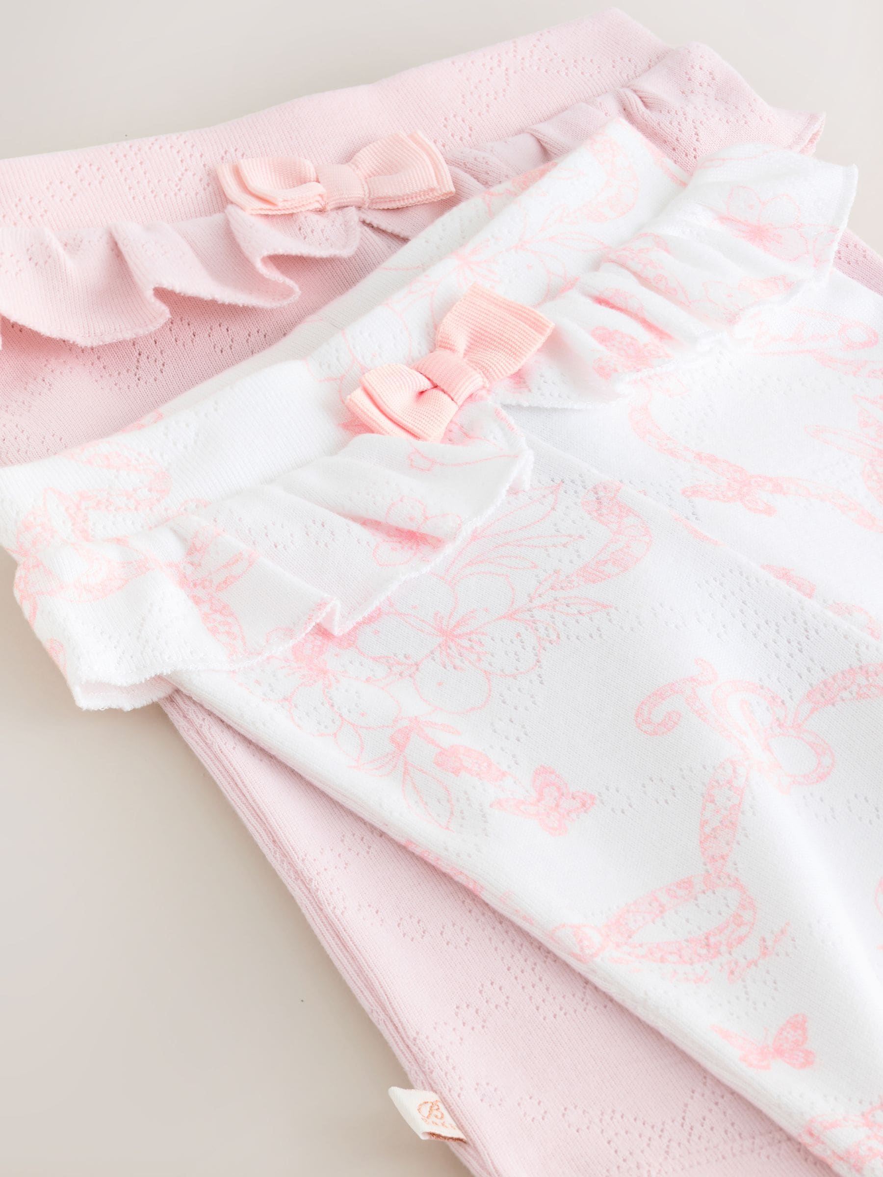 Baker by Ted Baker 2 Pack Pointelle Layette Leggings - Size Newborn