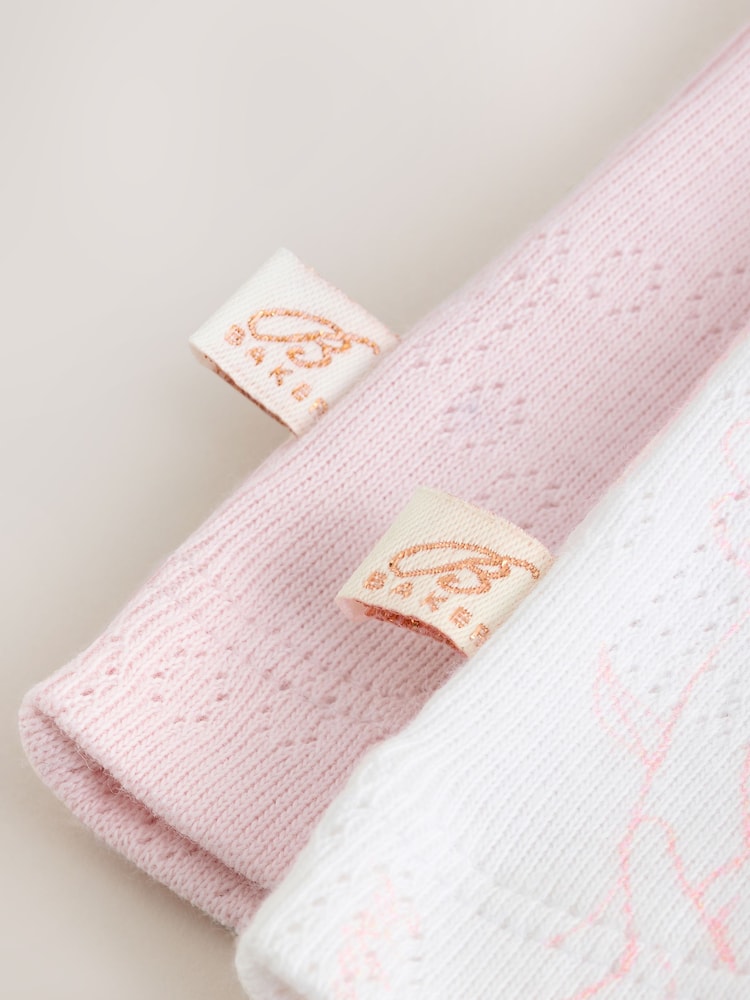 Baker by Ted Baker 2 Pack Pointelle Layette Leggings