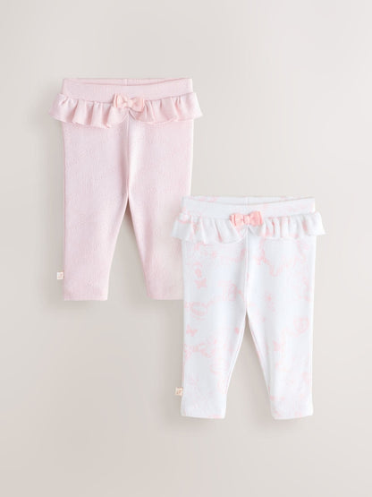 Baker by Ted Baker 2 Pack Pointelle Layette Leggings - Size Newborn