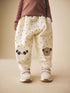 White Mono Spot Bears Embellished Barrel Trousers (3mths-7yrs)