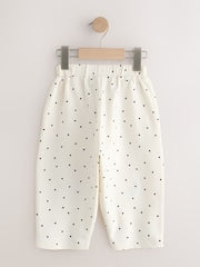 White Mono Spot Bears Embellished Barrel Trousers (3mths-7yrs) - Size 3-6 Months (62-68cm)