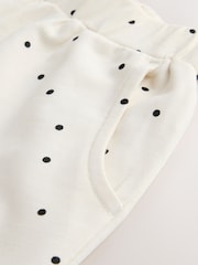 White Mono Spot Bears Embellished Barrel Trousers (3mths-7yrs) - Size 3-6 Months (62-68cm)