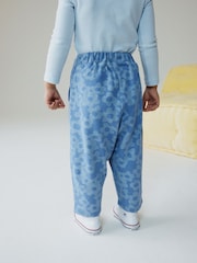 Blue Flower Embellished Barrel Trousers (3mths-7yrs) - Size 3-6 Months (62-68cm)