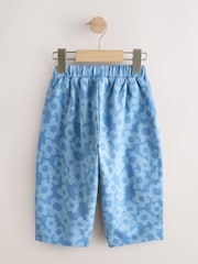 Blue Flower Embellished Barrel Trousers (3mths-7yrs) - Size 3-6 Months (62-68cm)