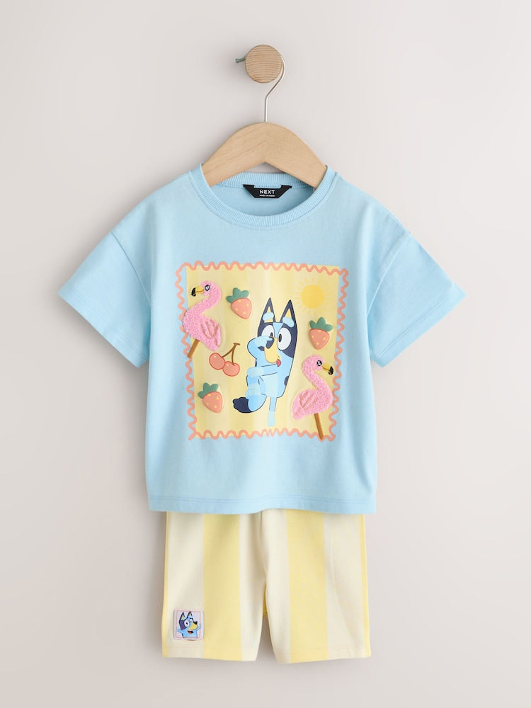 Blue Bluey Short Sleeve Top and Shorts Set (12mths-7yrs)