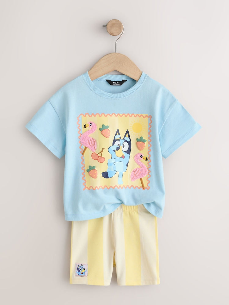 Blue Bluey Short Sleeve Top and Shorts Set (12mths-7yrs)