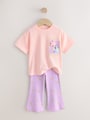 Pink Bluey Short Sleeve T-Shirt and Flare Set (3mths-7yrs) - Size 3-6 Months (62-68cm)