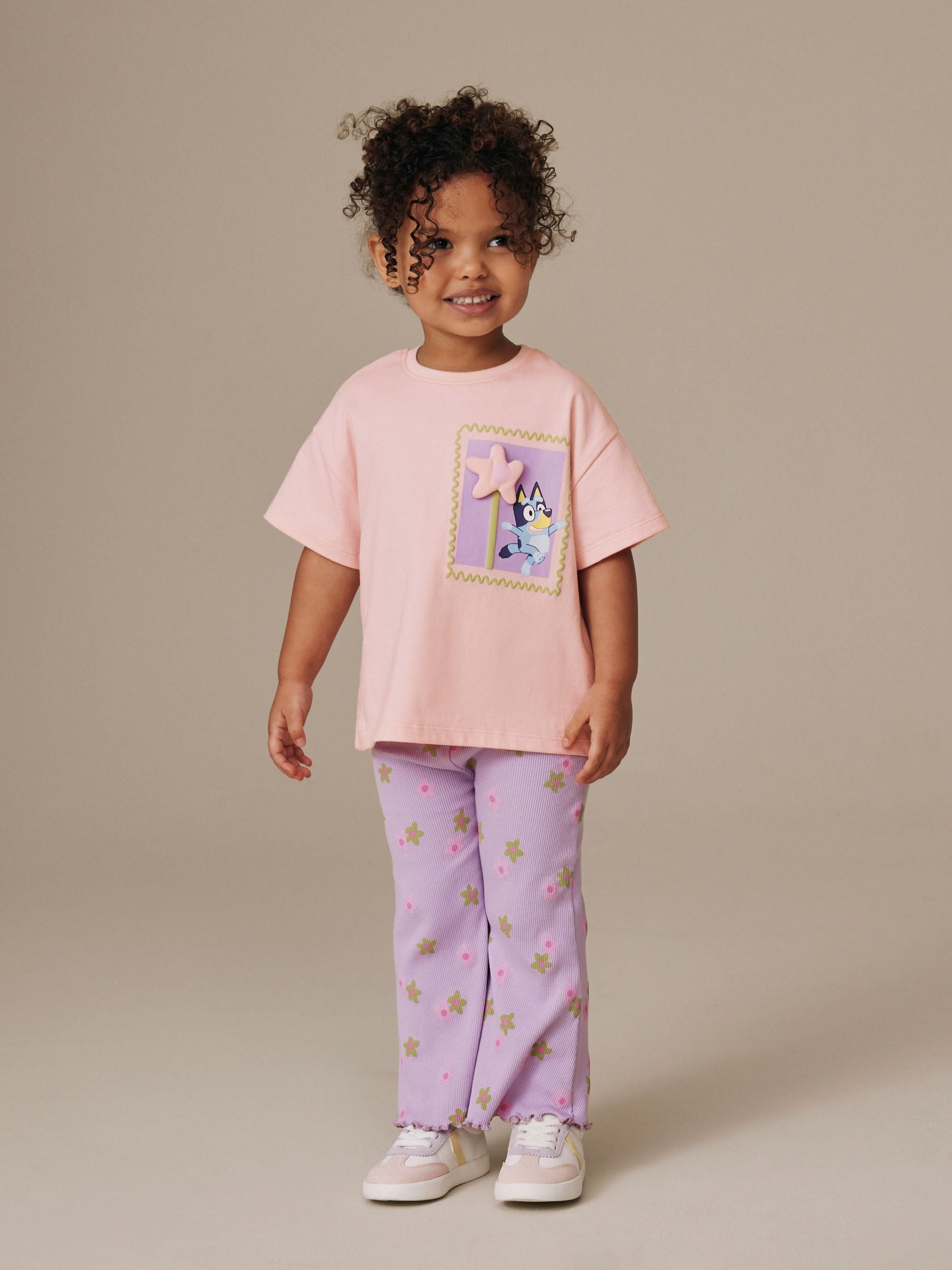 Pink Bluey Short Sleeve T-Shirt and Flare Set (3mths-7yrs) - Size 3-6 Months (62-68cm) - Default 1