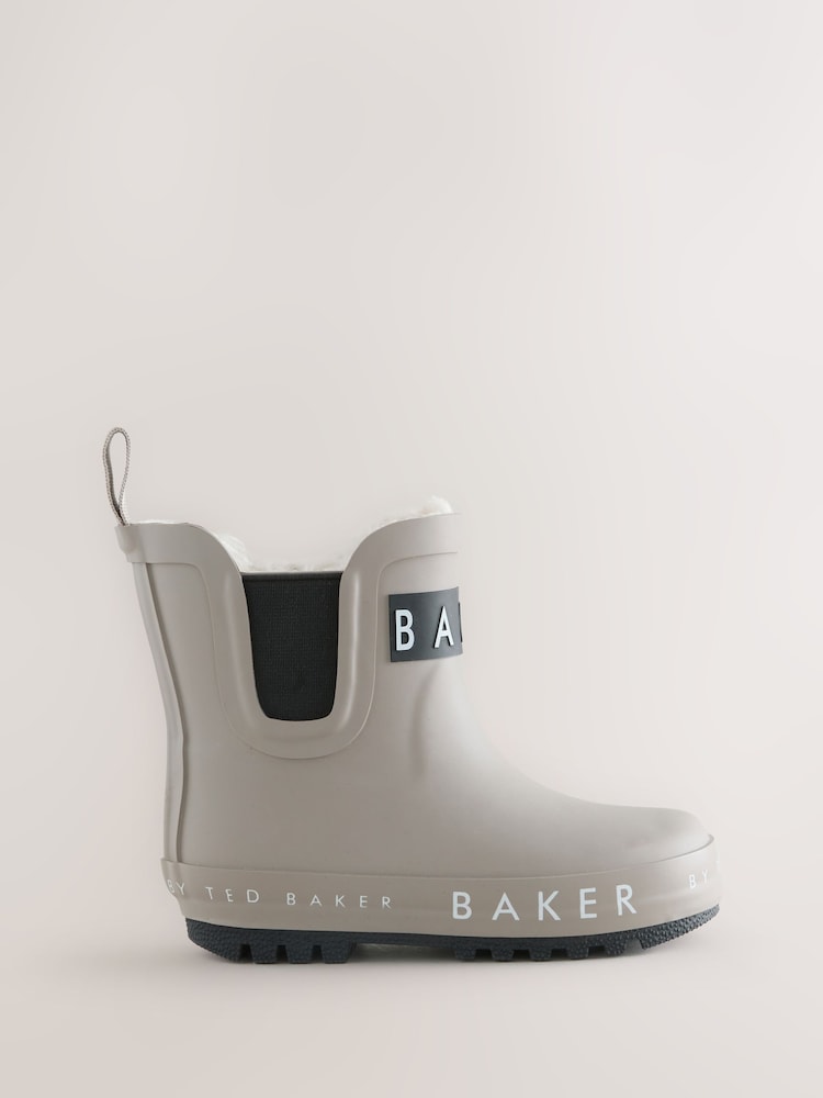 Baker by Ted Baker Stone Faux Fur Lined Welly Boots