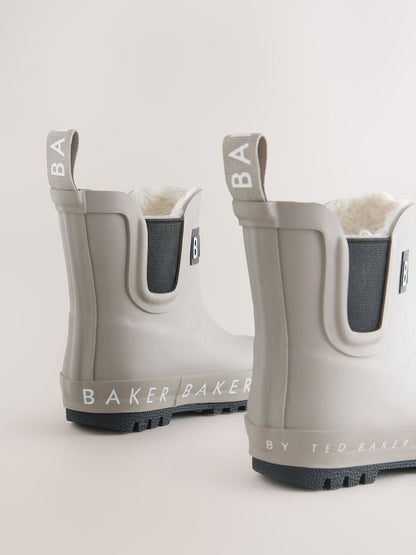 Baker by Ted Baker Stone Faux Fur Lined Welly Boots
