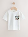 White Dinosaur Oversized Short Sleeve Back Print T-Shirt (3mths-7yrs) - Size 3-6 Months (62-68cm)