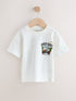 White Dinosaur Oversized Short Sleeve Back Print T-Shirt (3mths-7yrs) - Size 3-6 Months (62-68cm) - White Dinosaur Oversized