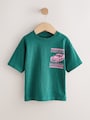 Green/Pink Race Car Short Sleeve Back Print T-Shirt (3mths-7yrs) - Size 3-6 Months (62-68cm)