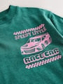 Green/Pink Race Car Short Sleeve Back Print T-Shirt (3mths-7yrs) - Size 3-6 Months (62-68cm)