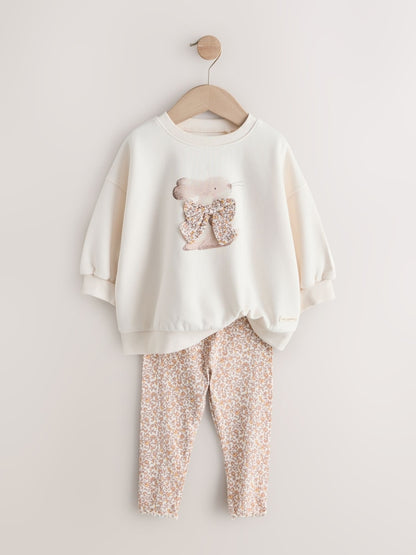 Neutral Sweatshirt &amp; Leggings Set 2 Pack (3mths-7yrs)