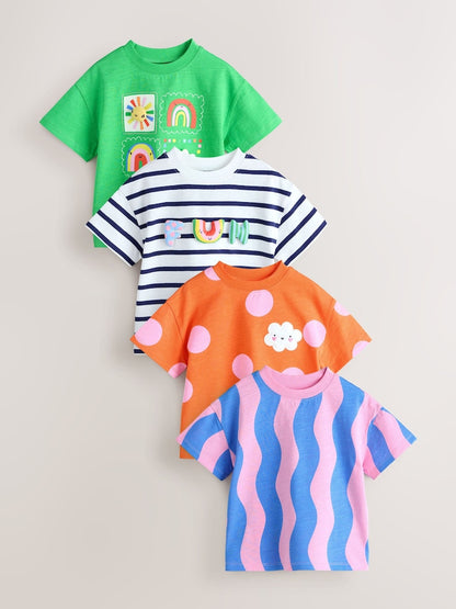 Rainbow T-Shirts 4 Pack (3mths-7yrs) - Rainbow / 12-18 Months (80-86cm)