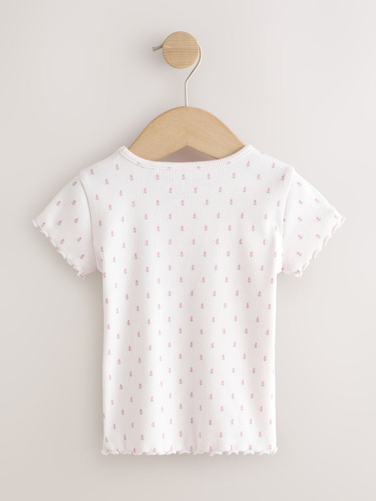 Pink Short Sleeve T-Shirts 5 Pack (3mths-7yrs)