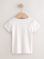 Pink Ribbed Short Sleeve Tops 5 Pack (3mths-7yrs) - Size 3-6 Months (62-68cm)