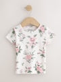 Pink Ribbed Short Sleeve Tops 5 Pack (3mths-7yrs) - Size 3-6 Months (62-68cm)