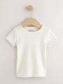 Pink Ribbed Short Sleeve Tops 5 Pack (3mths-7yrs) - Size 3-6 Months (62-68cm)