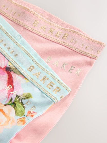 Baker by Ted Baker 2 Pack Pink Flares Leggings - Size 12-18 Months (80-86cm)