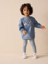 Mid Blue Crew Neck Sweatshirt and Leggings Set (3mths-7yrs)