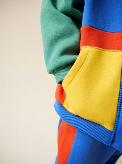 Green/Blue Colour Block Full Zip Sweat and Joggers Set (3mths-7yrs)