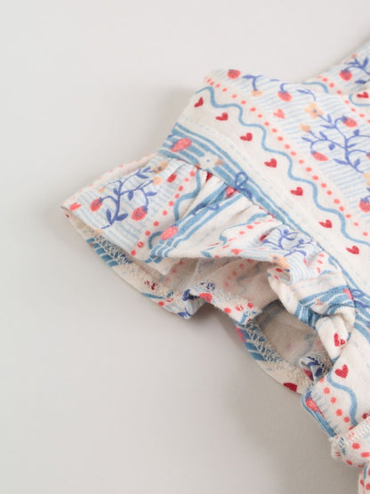 White Strawberry Baby Woven Top and Trousers Set 2 Piece (0mths-2yrs)