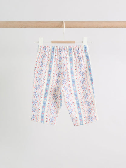 White Strawberry Baby Woven Top and Trousers Set 2 Piece (0mths-2yrs) - Size Up to 1 Month (56cm)