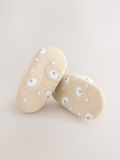 Neutral Bear Slip-On Baby Shoes (0-18mths) - Size Up To 3 Months (50 - 62cm)