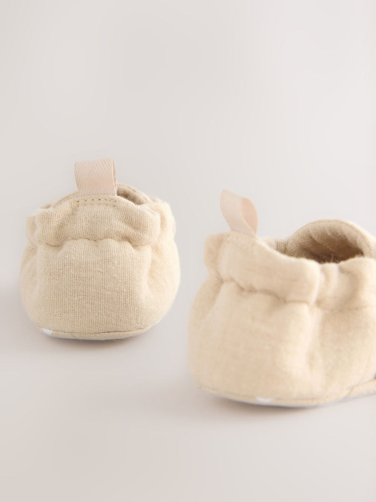 Neutral Bear Slip-On Baby Shoes (0-18mths) - Size Up To 3 Months (50 - 62cm)