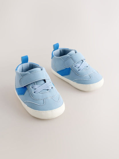 Blue Touch Fastening Baby Trainers (0-2mths) - Size Up To 3 Months (50 - 62cm)