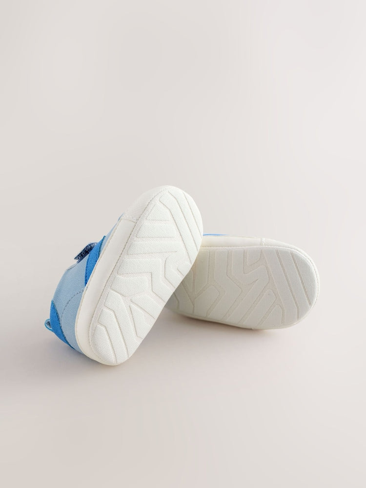 Blue Touch Fastening Baby Trainers (0-2mths) - Size Up To 3 Months (50 - 62cm)