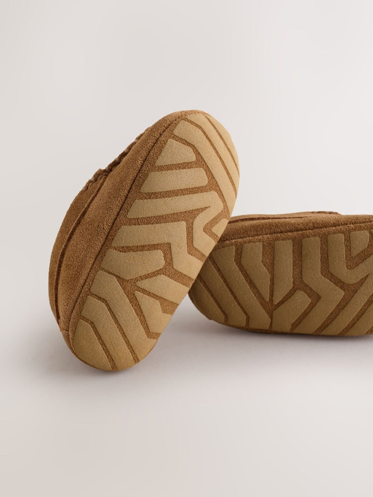 Tan Brown Baby Suede Shoes (0-2mths)