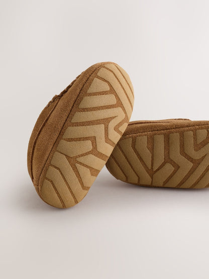 Tan Brown Baby Suede Shoes (0-2mths)