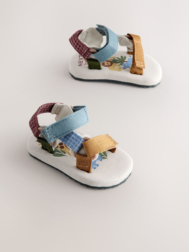 Neutral Safari Baby Trekker Sandals (0-2mths) - Up To 3 Months (50 - 62cm)