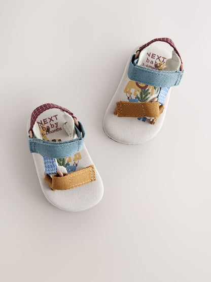 Neutral Safari Baby Trekker Sandals (0-2mths) - Size Up To 3 Months (50 - 62cm)